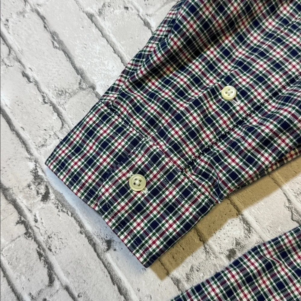 Polo Ralph Lauren mens 2XLT Tall blue purple check plaid button up oxford shirt